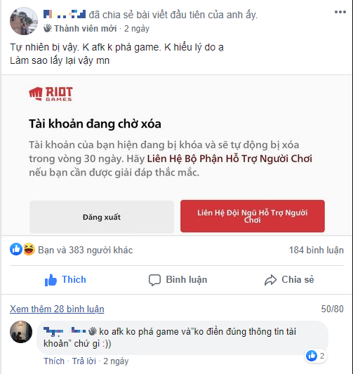 VNG xoa tai khoan dien sai thong tin ca nhan