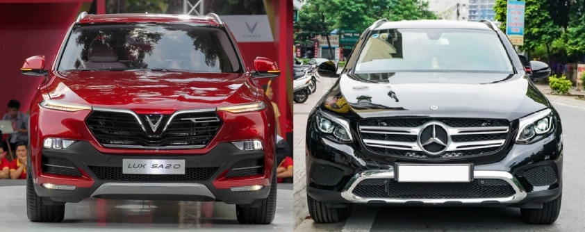 Ngoại thất xe Lux SA2.0 và GLC 200