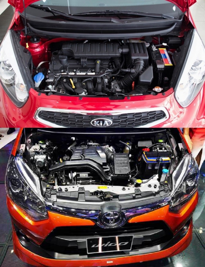 Động cơ Kia Morning và Toyota Wigo