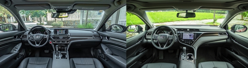 Nội thất Honda Accord và Toyota Camry