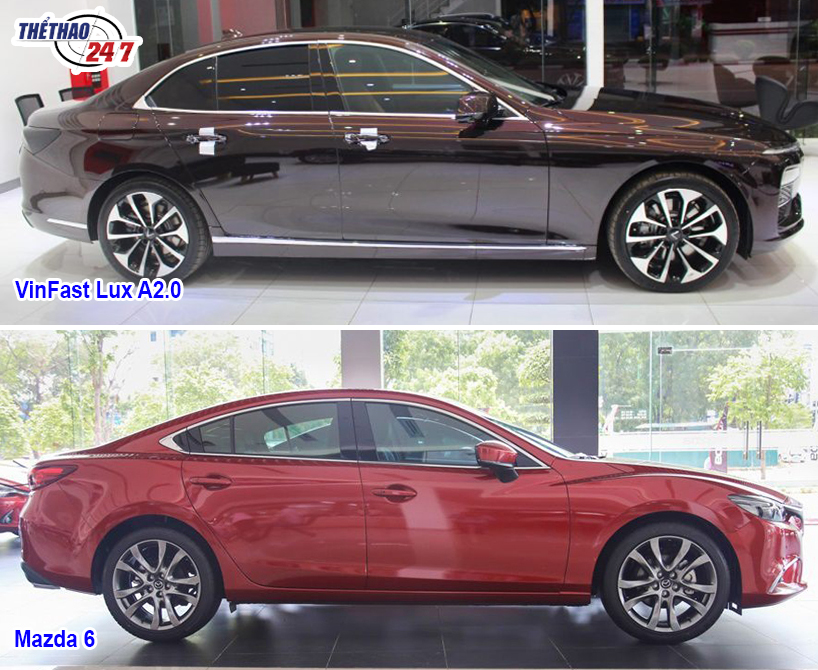 So sánh VinFast Lux A2.0 và Mazda 6: Xe Việt