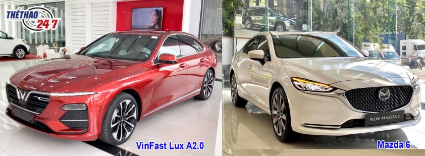So sánh ngoại thất VinFast Lux A2.0 và Mazda 6
