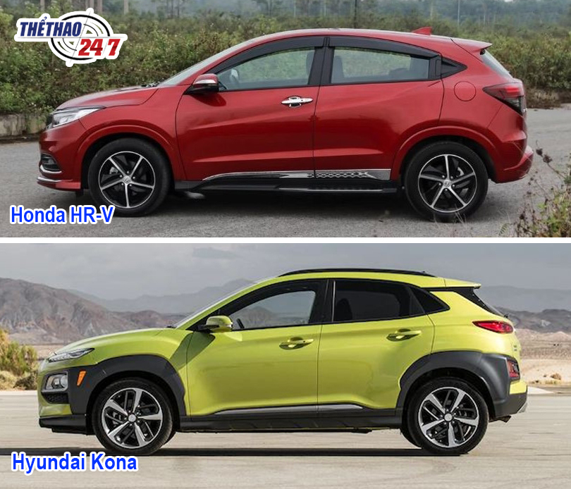 So sánh xe Hyundai Kona và Honda HR-V