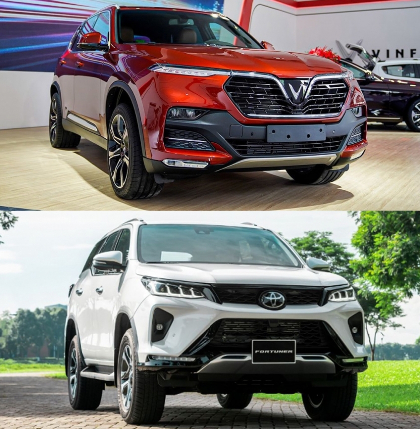 So sánh VinFast Lux SA2.0 và Toyota Fortuner 2021