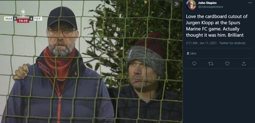 Jurgen Klopp at Marine game