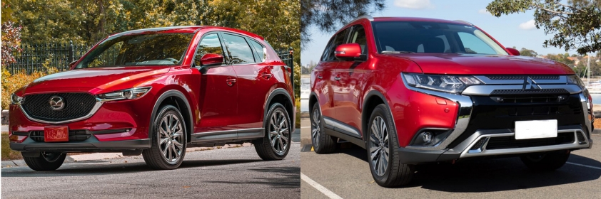 Mazda CX-5 và Mitsubishi Outlander 2020