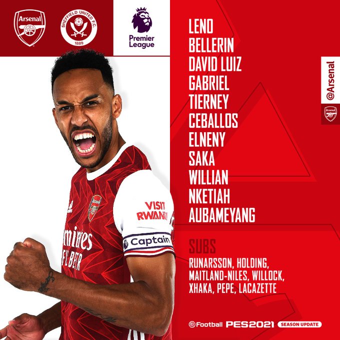 Trực tiếp Arsenal vs Sheffield: Đội hình ra sân Ảnh 1