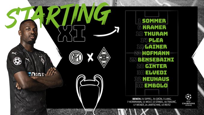 Trực tiếp Inter Milan vs Monchengladbach: Lukaku đá chính Ảnh 2