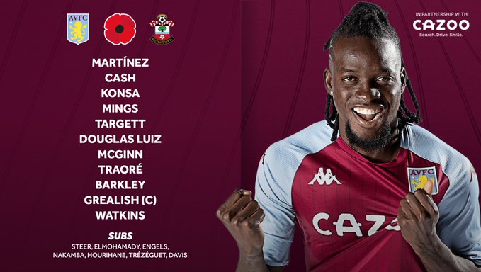 Trực tiếp Aston Villa 0-0 Southampton: Đội hình ra sân Ảnh 1