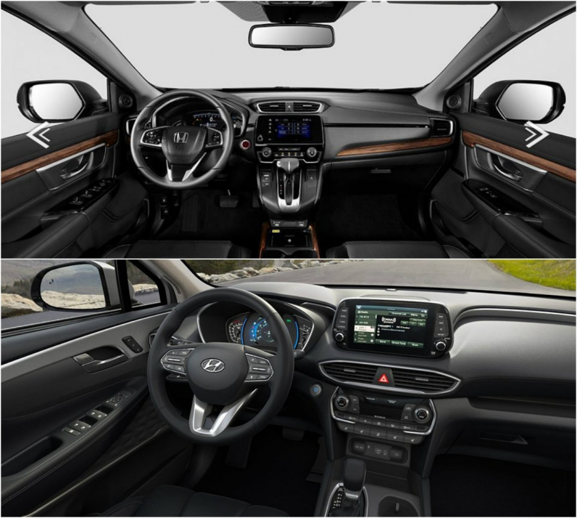 Nội thất Honda CR-V và Hyundai SantaFe