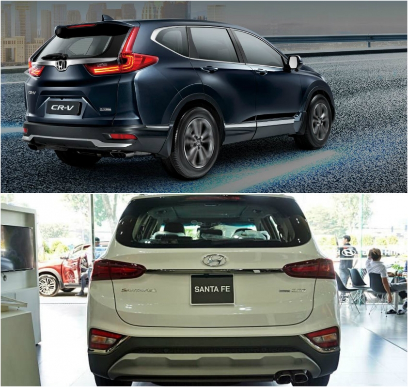 So sánh ngoại thất Honda CR-V và Hyundai SantaFe
