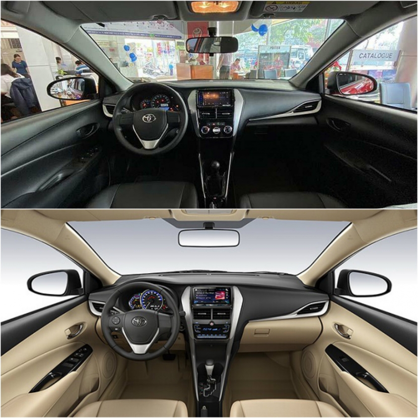 Nội thất Toyota Vios bản MT và AT