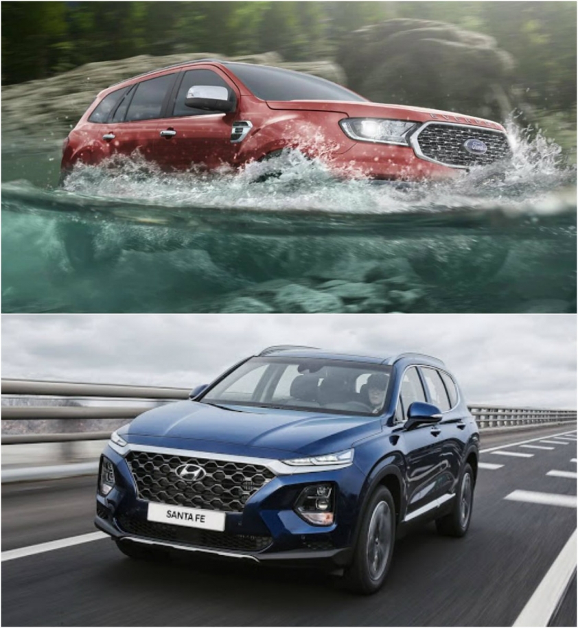 Ford Everest và Hyundai SantaFe 2020