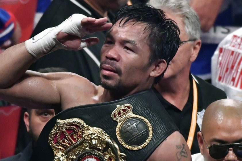 Manny Pacquiao sở hữu đai WBA nhờ đánh bại Keith Thurman