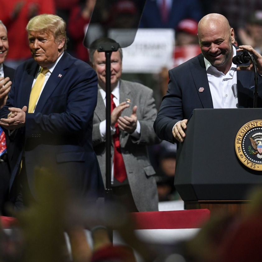 Dana White đã có mặt trong buổi vận động bầu cử của Tổng thống Donald Trump