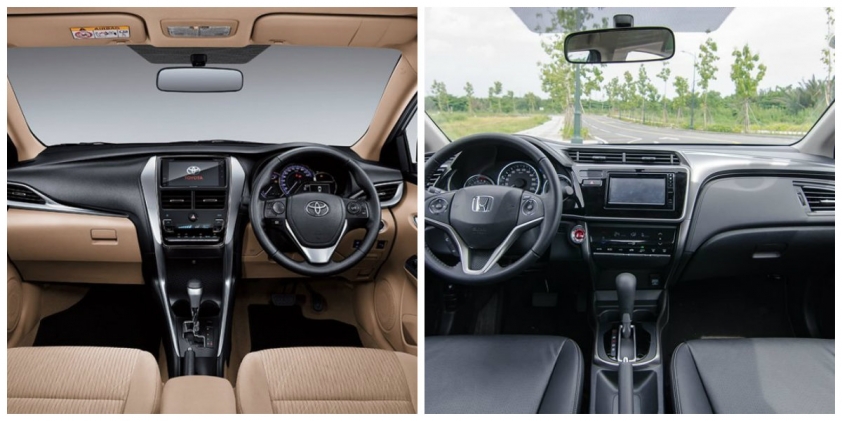 Nội thất Toyota Vios 2021 & Honda City 2020