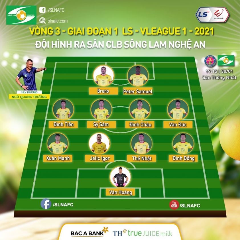 Trực tiếp Sài Gòn vs SLNA: Phan Văn Đức đeo băng đội trưởng Ảnh 1