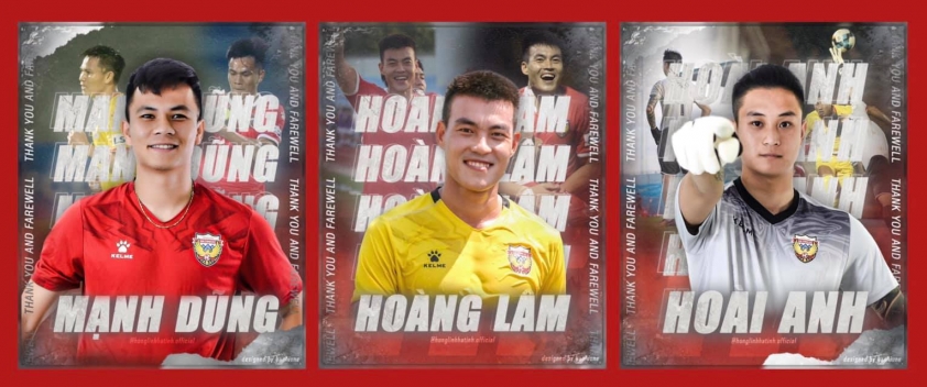 Hồng Lĩnh Hà Tĩnh nói lời chia tay 3 cầu thủ