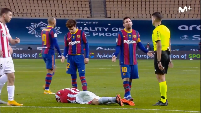 Lộ hình ảnh Messi đấm thẳng mặt cầu thủ thứ hai của Bilbao Ảnh 1