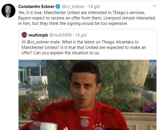 Chuyển nhượng MU, Liverpool, Manchester United, Thiago