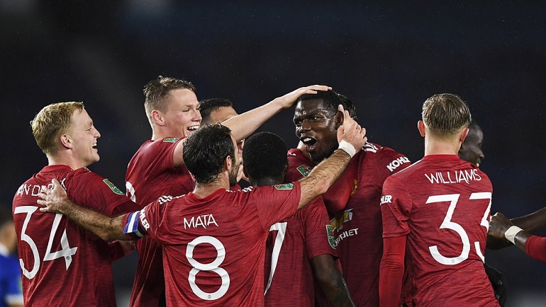 Manchester United, van de Beek, Solskjaer, Brighton, Cúp Liên đoàn Anh