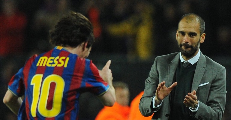 Messi, Pep Guardiola, Man City, Champions League, Cúp C1, Barcelona