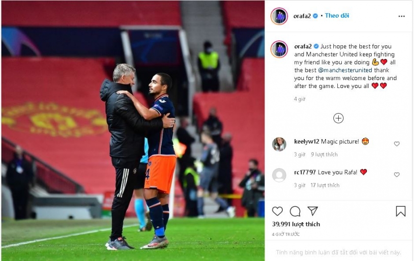 Cúp C1, Manchester United, Istanbul Basaksehir, Champions League, Rafael da Silva