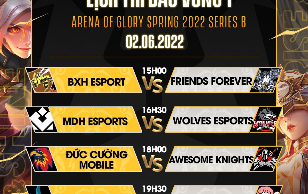 Cập nhật kết quả vòng bảng giải BOOYAH! Đấu Trường Danh Vọng Series B mùa Xuân 2022 ngày 3/6/2022