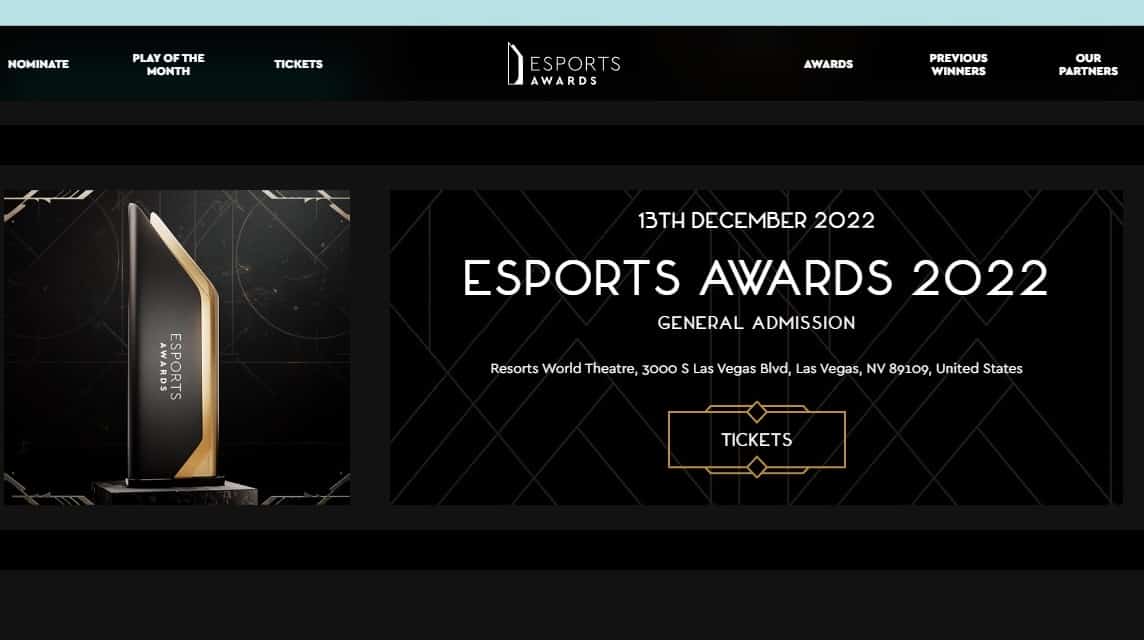 Esports Awards 2022: Danh sách các hạng mục và đề cử