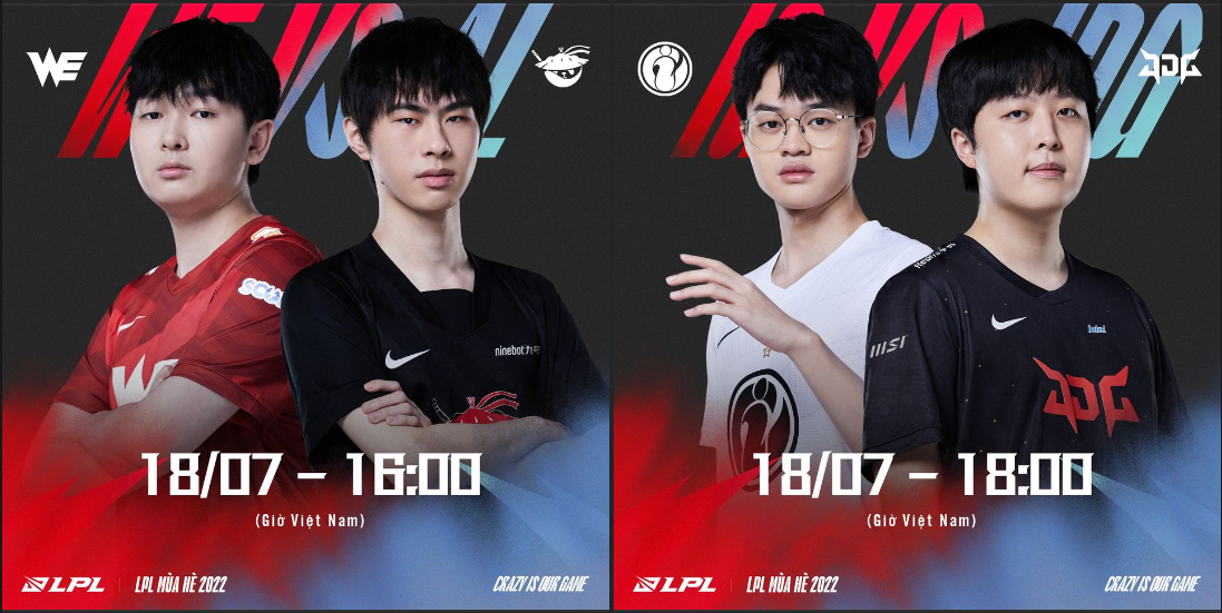 Trực tiếp LPL mùa Hè ngày 18/7: WE - AL, IG - JDG