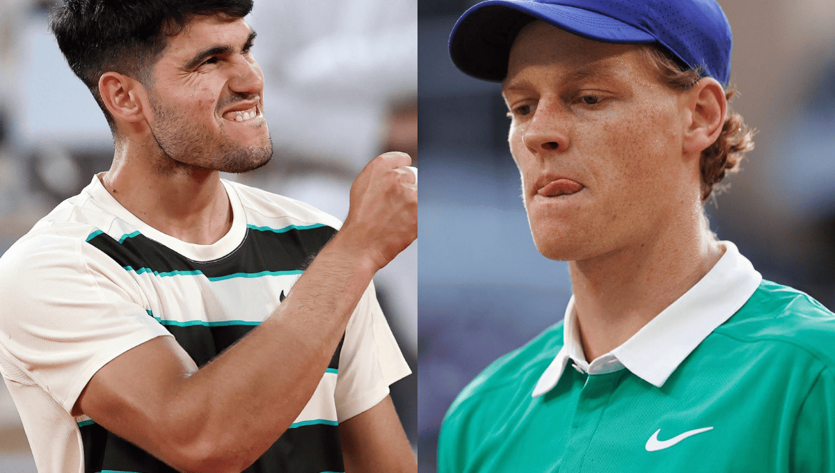 Trực tiếp tennis Carlos Alcaraz 1-2 Jannik Sinner: Khó tin