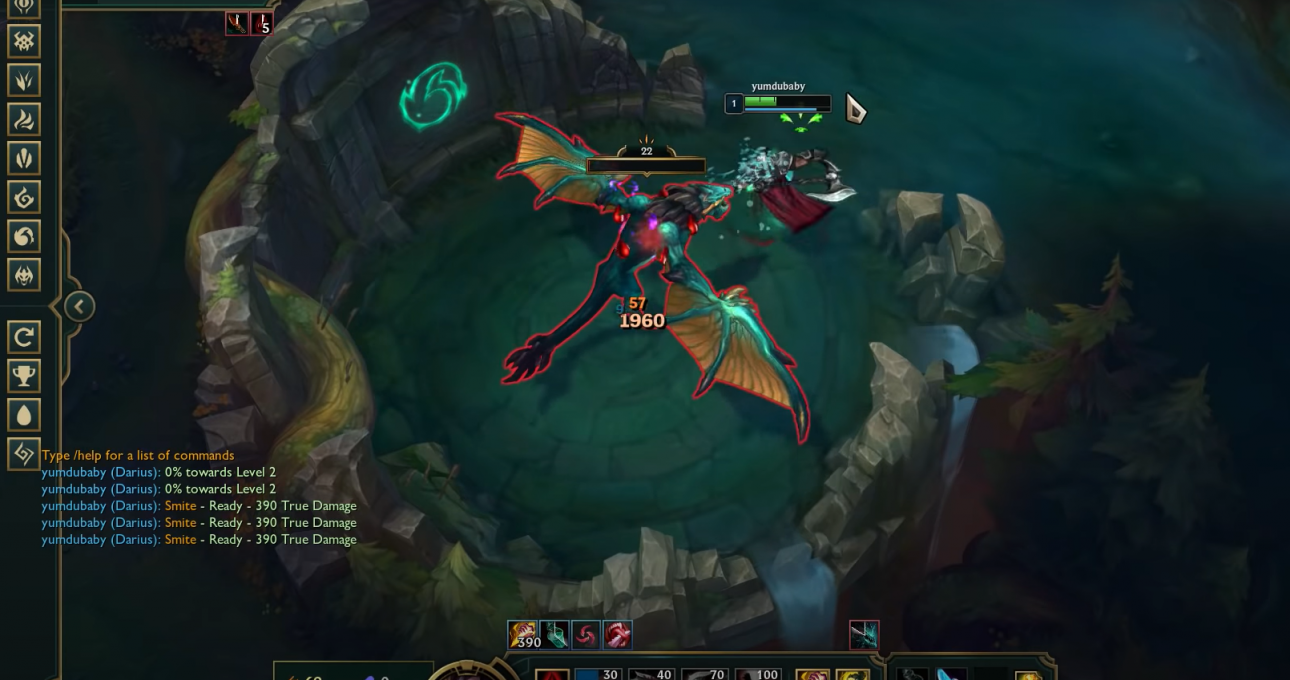Darius solo rồng không cần trừng phạt ở cấp độ một tại máy chủ PBE