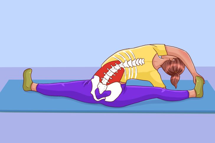 10 động tác kéo giãn cột sống giúp thư giãn sau 1 ngày căng thẳng