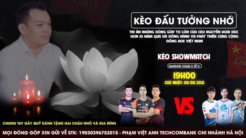 AoE Việt Nam tổ chức kèo đấu tưởng nhớ, tri ân CEO Nguyễn Hoài Đức