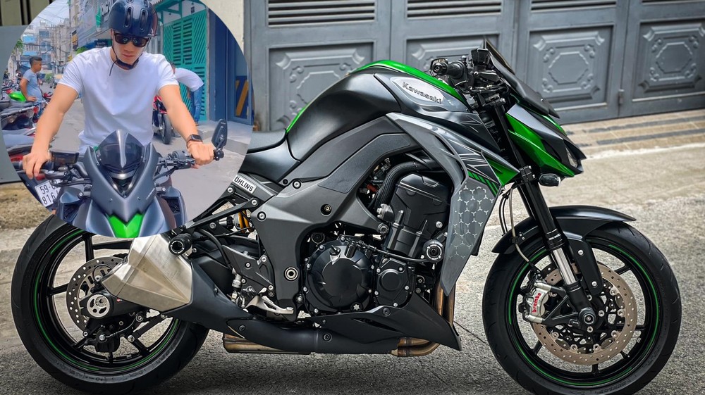 Thủ môn Bùi Tiến Dũng đổi gu chơi xe, chuyển qua mô tô phân khối lớn Kawasaki Z1000R