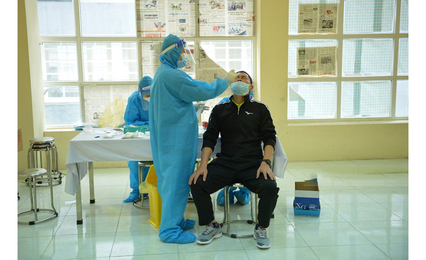 Giải bóng chuyền hạng A tiến hành xét nghiệm Sars-coV-2 tất cả thành viên tham dự