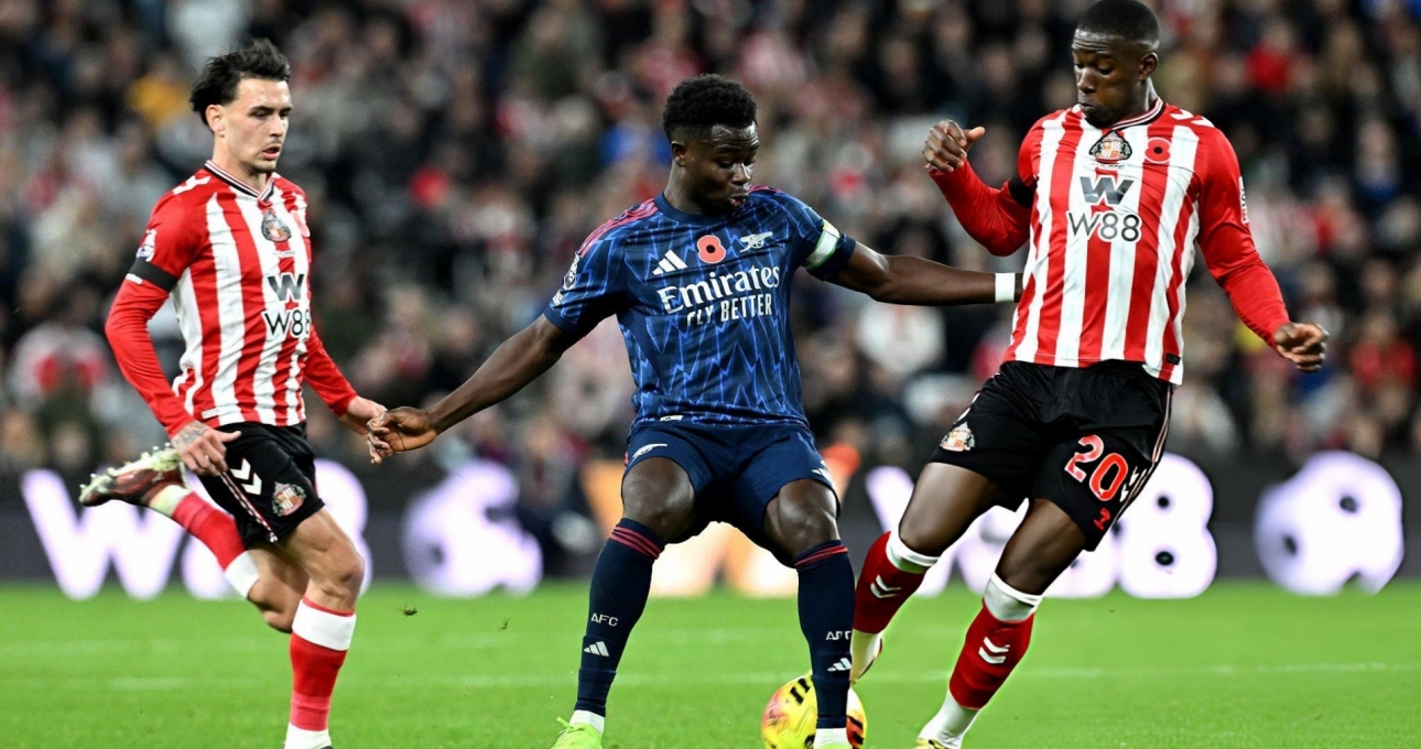 Trực tiếp Sunderland 1-1 Arsenal: Saka lên tiếng