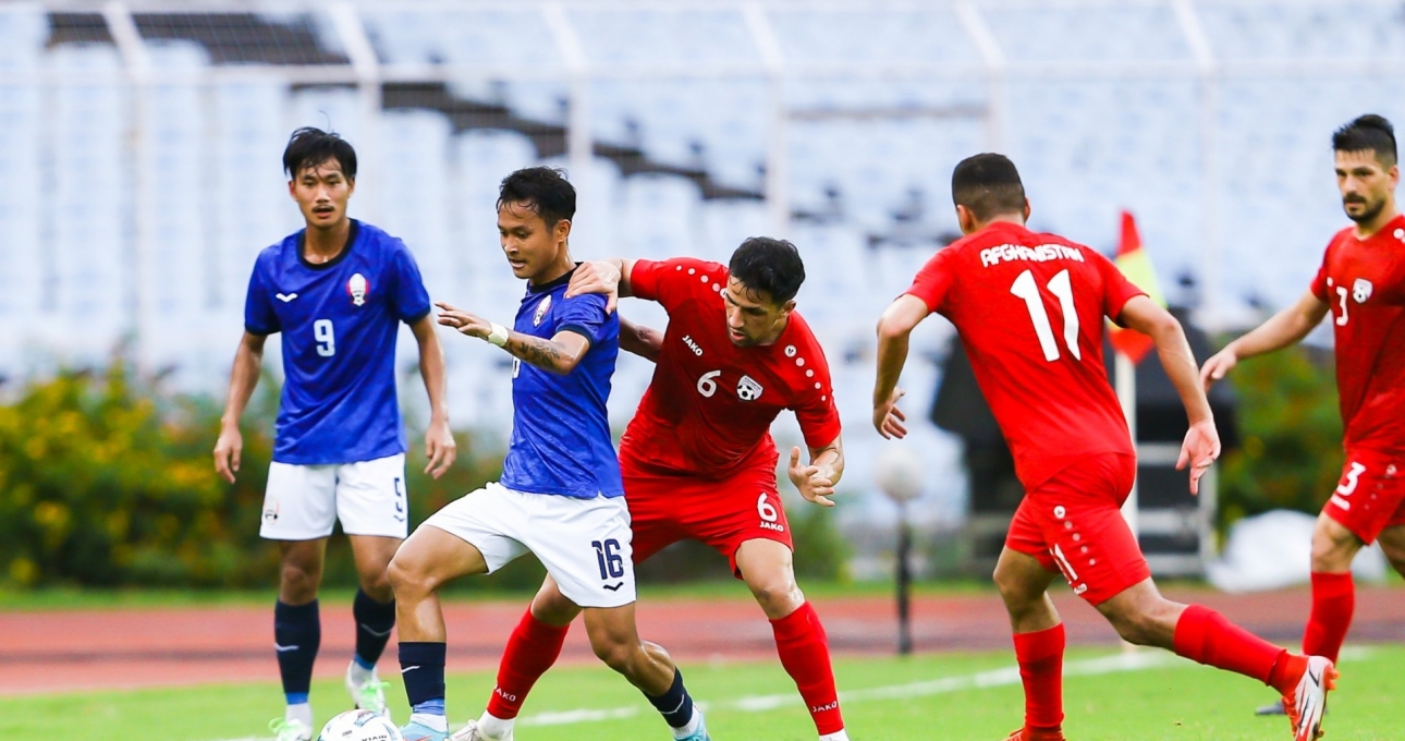 Thua trước 2 bàn, Campuchia vẫn có điểm số đầu tiên tại Vòng loại Asian Cup 2023