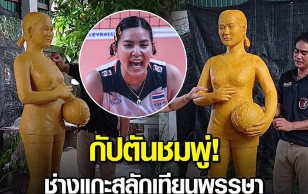 Nghệ nhân Thái Lan 'khắc tượng nến' cầu thủ bóng chuyền Pornpun Guedpard