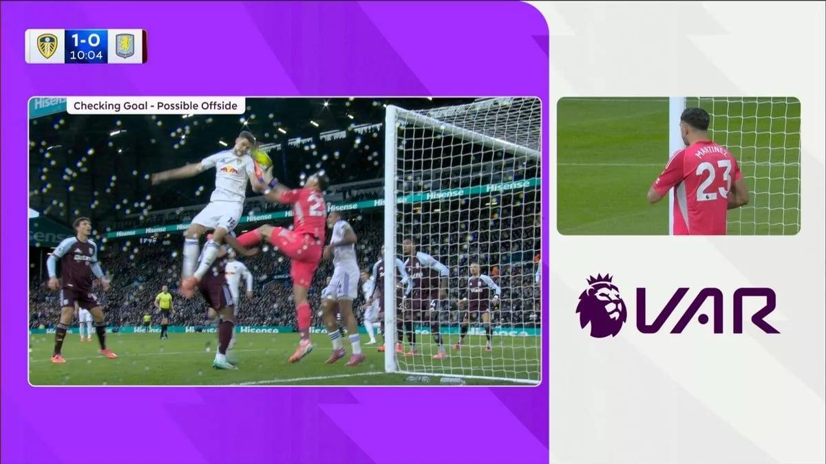 Ngoại hạng Anh giải thích bàn thắng tranh cãi trận Leeds và Aston Villa