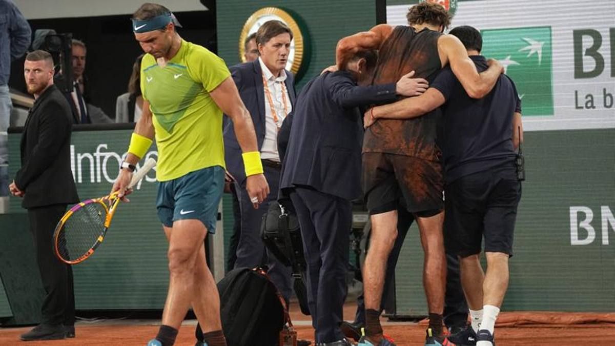 Nadal: 'Tôi thấy buồn khi nhìn thấy Zverev khóc vì chấn thương'
