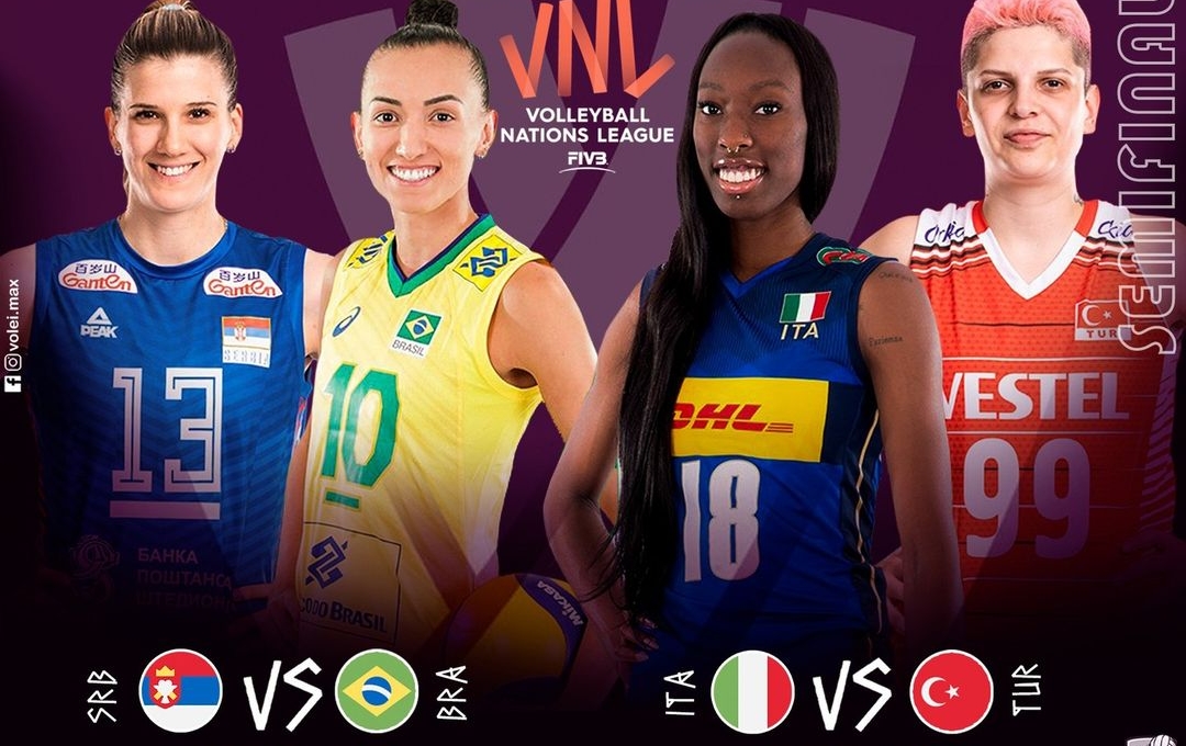 Lịch thi đấu bán kết giải bóng chuyền nữ VNL 2022 ngày 16/7