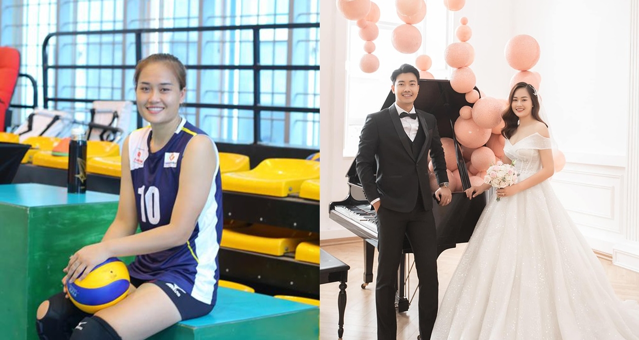 'Hoa khôi bóng chuyền' Linh Chi chính thức thành vợ người ta