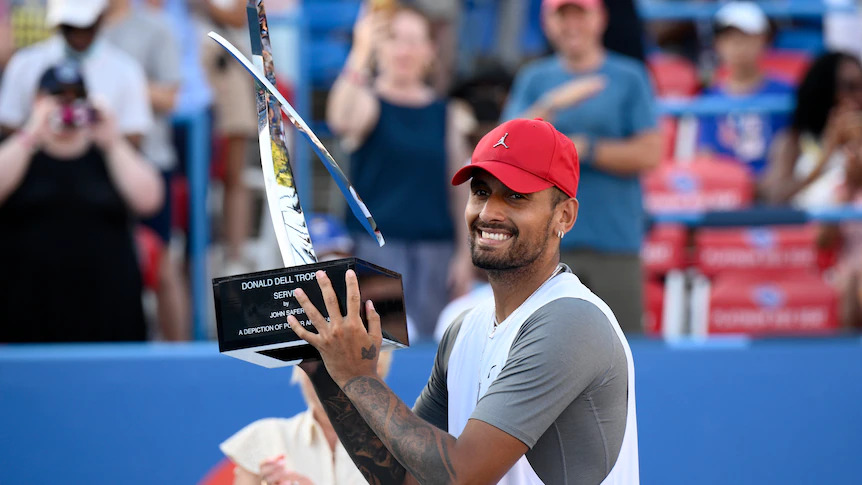 'Gã hư' Nick Kyrgios giành danh hiệu ATP đầu tiên sau 3 năm trắng tay