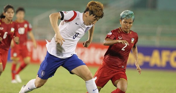 VCK Asian Cup nữ 2014: Hàn Quốc đánh bại nhà ĐKVĐ SEA Games với tỷ số 4-0