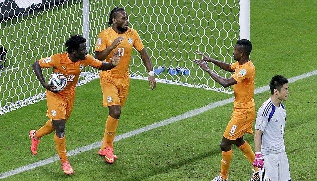 Video bàn thắng: Bờ Biển Ngà 2-1 Nhật Bản (Bảng C World Cup 2014)