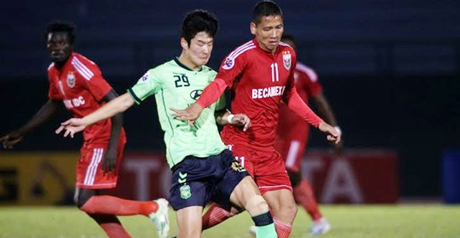 Cầm hòa Jeonbuk Hyundai Motors, Bình Dương có điểm số đầu tiên