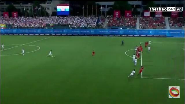 VIDEO: U23 Myanmar vươn lên dẫn trước nhờ pha sút phạt từ hơn 30m
