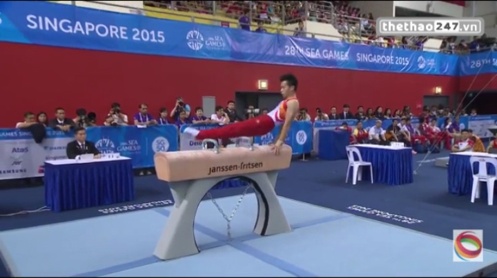 Video SEA Games 28: Lê Thanh Tùng giành HCĐ nội dung ngựa tay quay (TDDC)