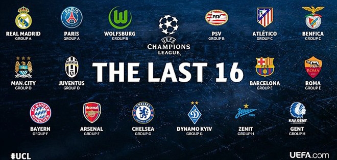 Hôm nay bốc thăm vòng 1/8 Champions League: Chờ đại chiến